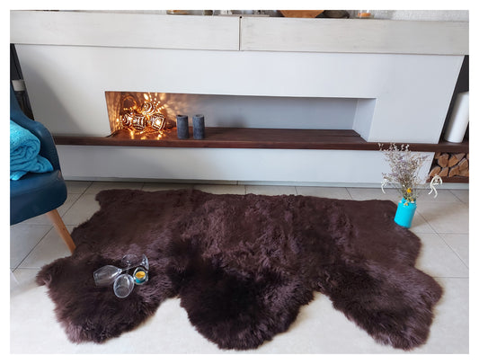 Genuine Sheepskin Three Pelt Side by Side 3'x4'4'' (90cm x 135cm)