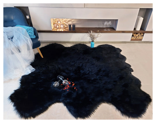 Faux sheepskin rug Free Shape Sexto Six Pelt 6'X6' (180cm x 180cm)