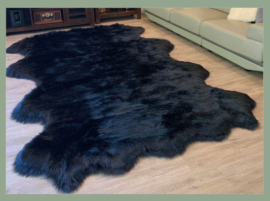 Faux sheepskin rug Free Shape Octo Eight Pelt 6'X8' (180cm x 240cm)