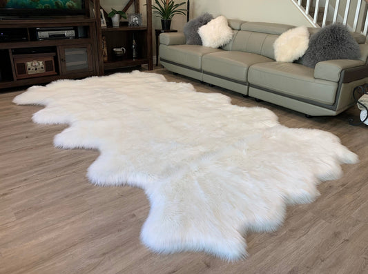 Faux sheepskin rug Free Shape Decto Ten Pelt 6'X10' (180cm x 300cm)