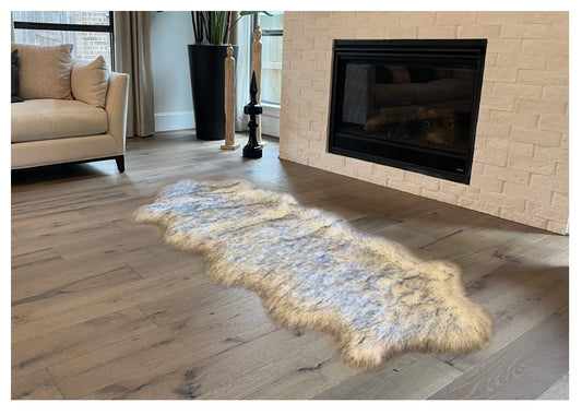Faux sheepskin rug Free Shape Double 2'X6'(60cm x 180cm)