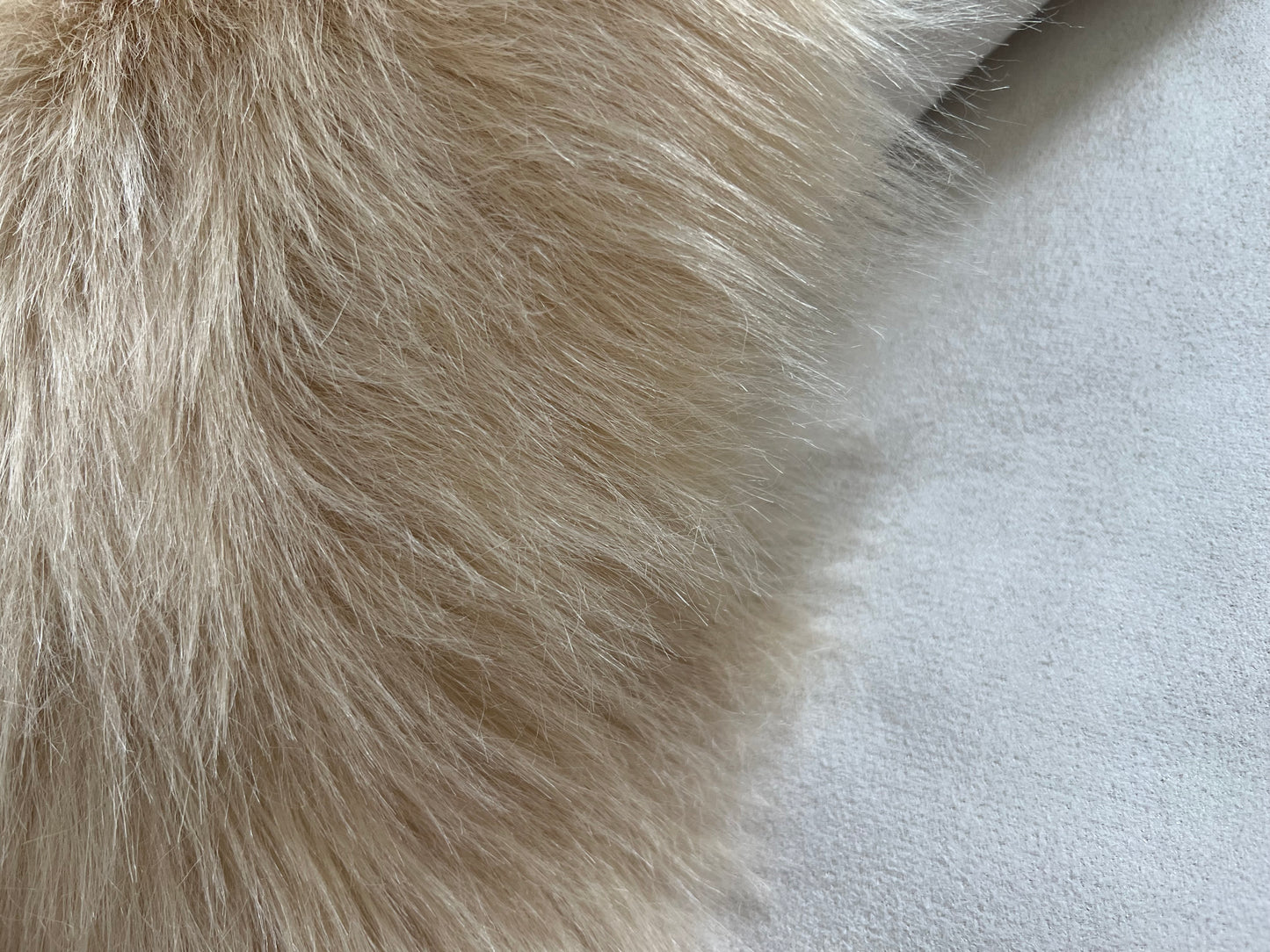 Faux sheepskin rug Free Shape Two Pelt Side by Side 3'X4'(90cm x 120cm)