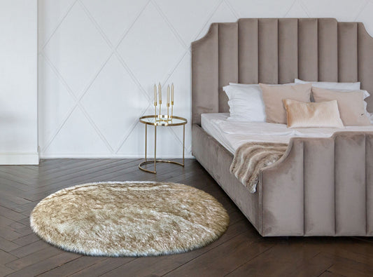 Faux sheepskin rug Oval Shaped 2'X3' (60cm x 90cm)