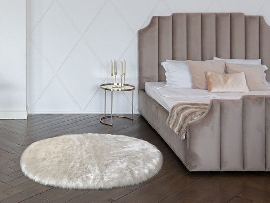 Faux sheepskin rug Oval Shaped 2'X3' (60cm x 90cm)