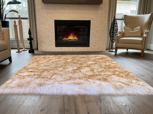 Faux sheepskin rug Faux Square Shape 96'' (240x240cm)