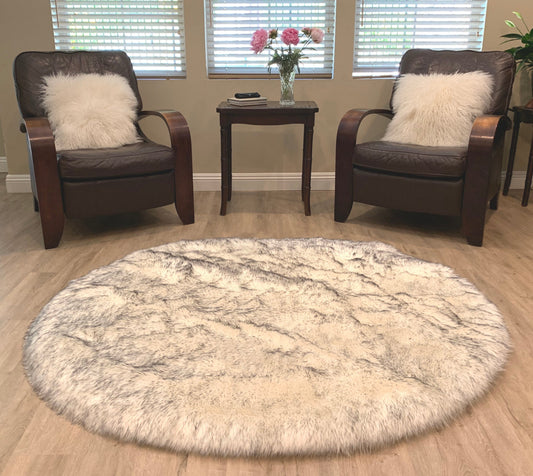 Faux sheepskin rug Oval Shaped 6'X9'(180cm x 270cm)