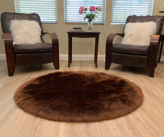 Faux sheepskin rug Oval Shaped 3'X5' (90cm x 150cm)