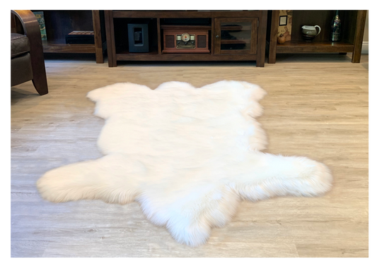 Faux Sheepskin Hypoallergenic Bear Shaped 2'X3'(60cm X 90cm)