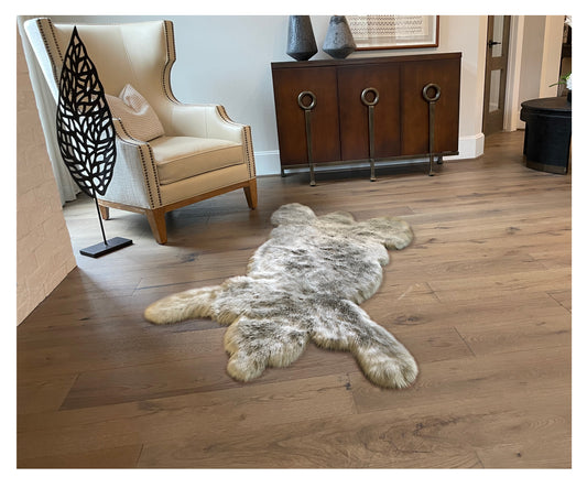 Faux Sheepskin Hypoallergenic Bear Shaped 3'X5'(90cm X 150cm)