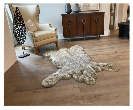 Faux Sheepskin Hypoallergenic Bear Shaped 3'X5'(90cm X 150cm)