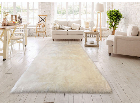 Faux sheepskin rug Rectangle Shaped 2'6''X6' (80cm x 180cm)