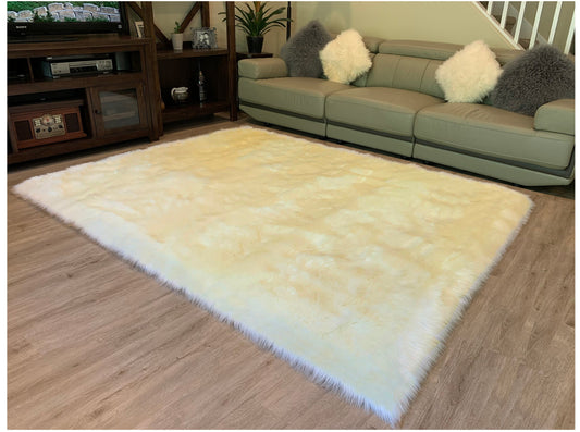 Faux sheepskin rug Rectangle Shaped 8'X11' (240cm x 320cm)