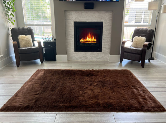 Faux sheepskin rug Rectangle Shaped 9'X12' (275cm x 360cm)