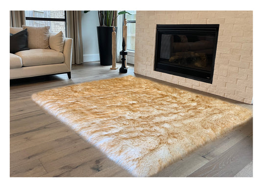 Faux sheepskin rug Rectangle Shaped 6'X9' (180cm x 270cm)