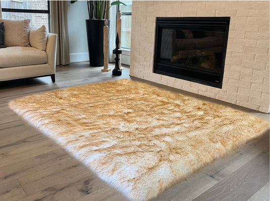 Faux sheepskin rug Rectangle Shaped 5'X8' (160cm x 240cm)