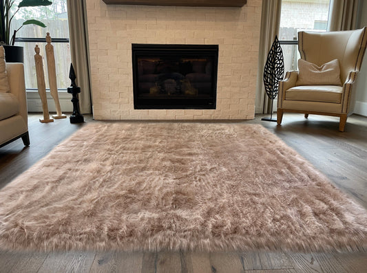 Faux sheepskin rug Rectangle Shaped 10'X14' (320cm x 430cm)