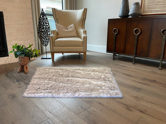 Faux sheepskin rug Rectangle Shaped 2'X3' (60cm x 90cm)