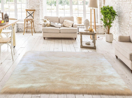 Faux sheepskin rug Faux Square Shape 120'' (320x320cm)