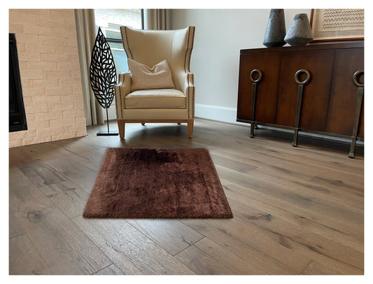 Faux sheepskin rug Faux Square Shape 42'' (105x105cm)