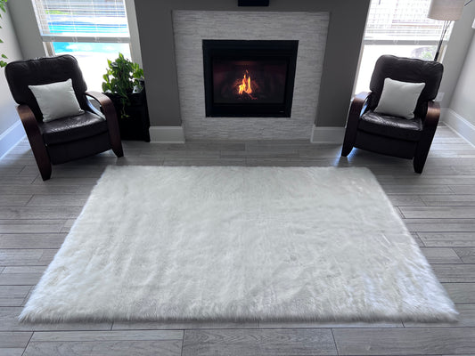 Faux sheepskin rug Faux Square Shape 96'' (240x240cm)