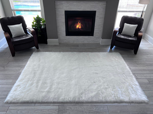 Faux sheepskin rug Faux Square Shape 120'' (320x320cm)