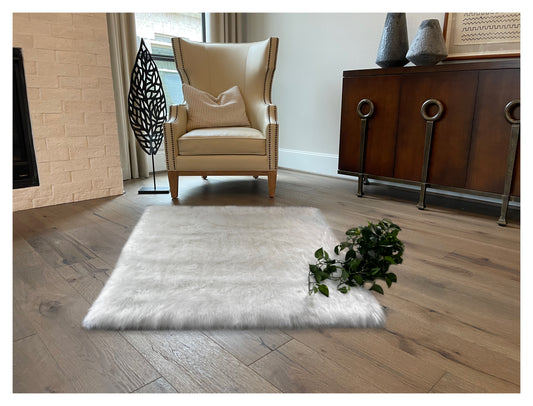 Faux sheepskin rug Faux Square Shape 36'' (90x90cm)