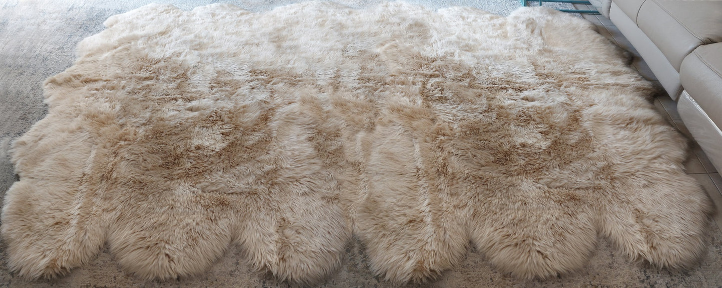 Genuine Sheepskin  Duodecto Twelve Pelt 5'7''x9'4''(170cm x 280cm)