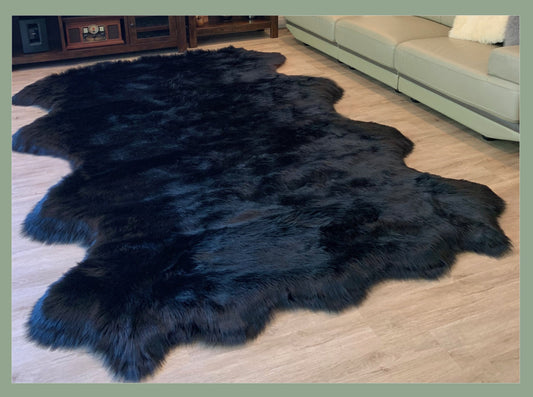Faux  sheepskin rug Free Shape Octo Eight Pelt 6'X8' (180cm x 240cm)