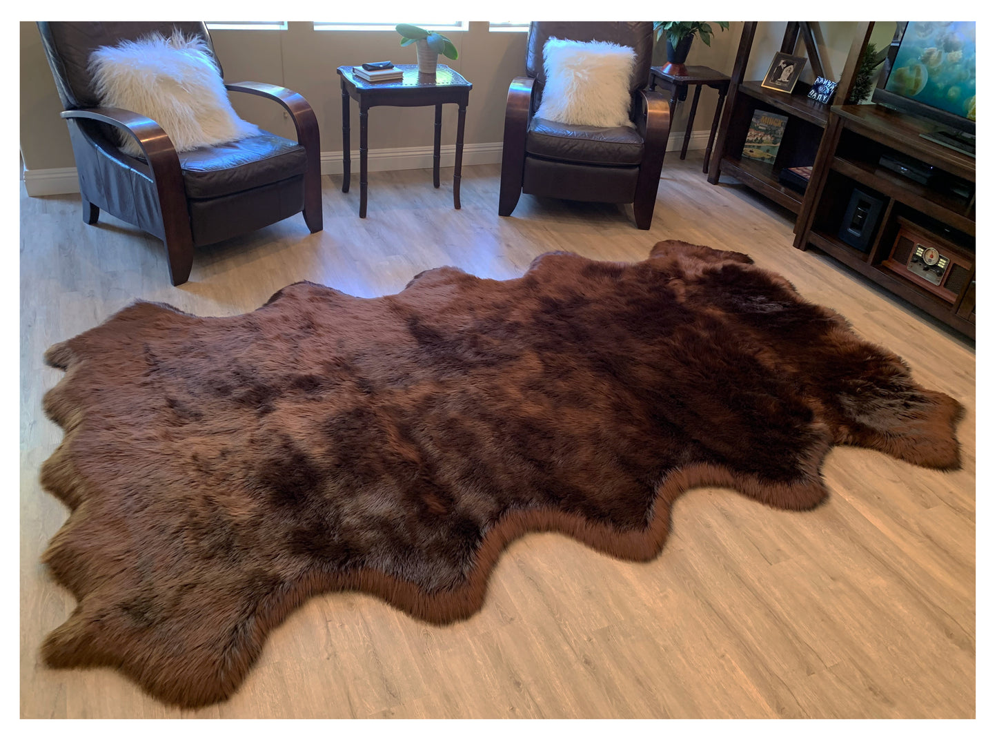 Faux  sheepskin rug Free Shape Decto Ten Pelt 6'X10' (180cm x 300cm)