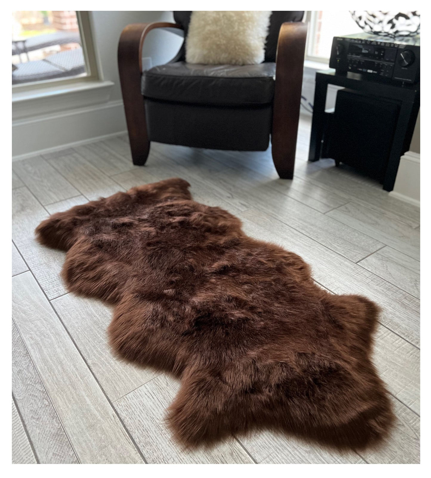 Faux  sheepskin rug Free Shape Single and Half 2'X4' (60cm x 120cm)