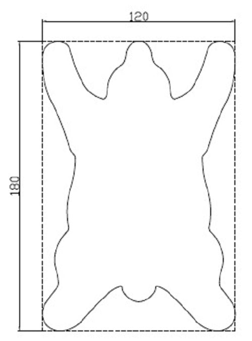 Faux Sheepskin Hypoallergenic Bear Shaped  4'X6' (120cm X 180cm)