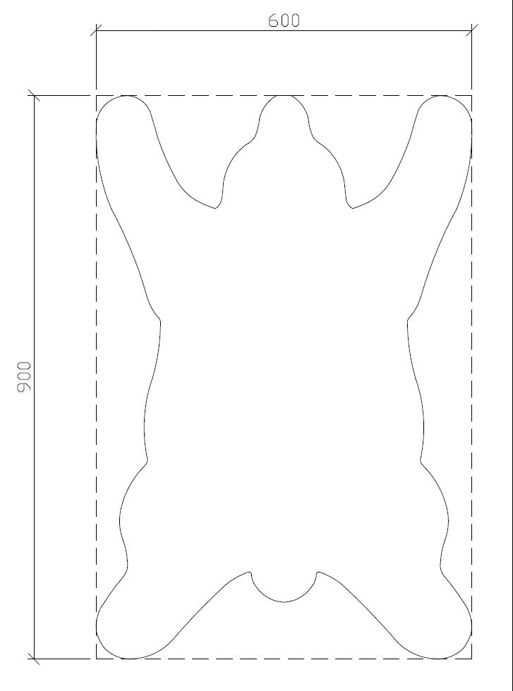 Faux Lammfell Hypoallergen Bärenförmig 2'X3'(60cm X 90cm)