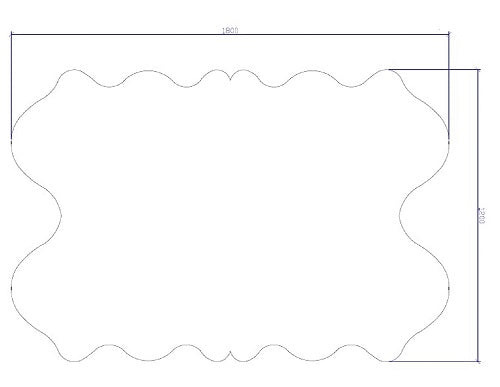 Faux Lammfell-Teppich Free Shape Quarto Four Pelt 4'X6' (120cm x 180cm)