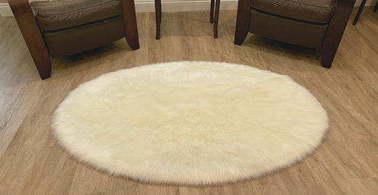 Faux sheepskin rug Oval Shaped 4'X6' (120cm x 180cm)