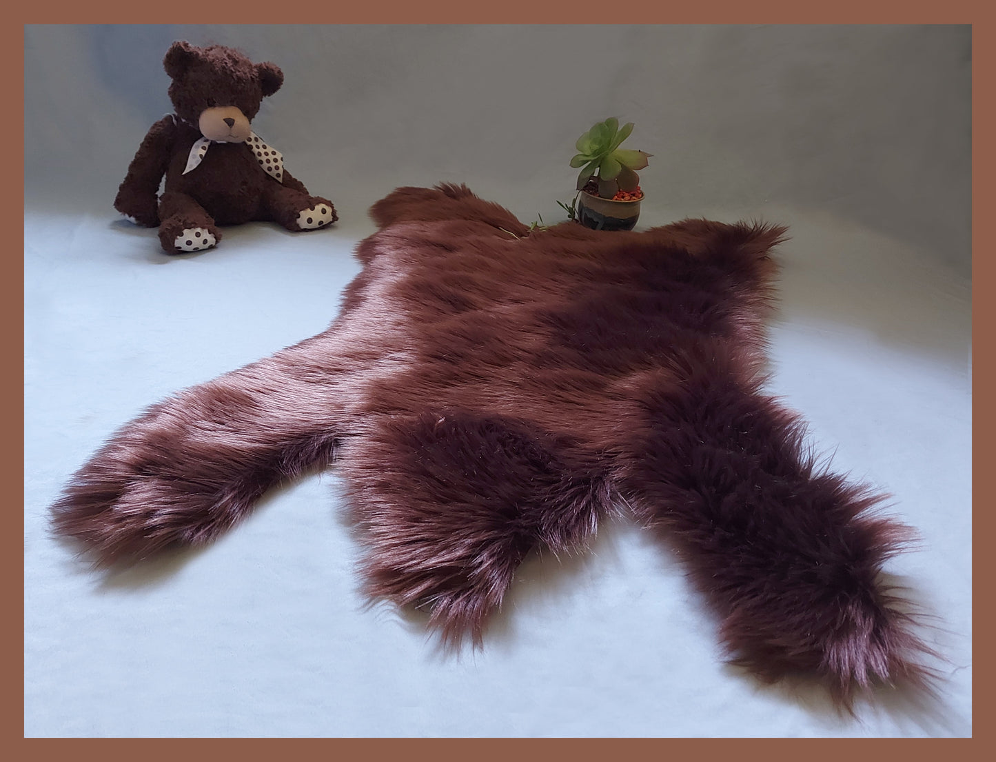 Faux Sheepskin Hypoallergenic Bear Shaped 2'X3'(60cm X 90cm)