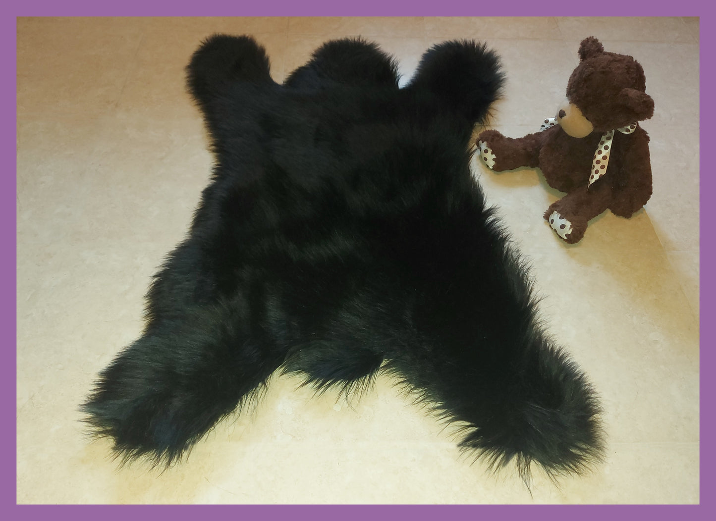 Faux Sheepskin Hypoallergenic Bear Shaped 3'X5'(90cm X 150cm)