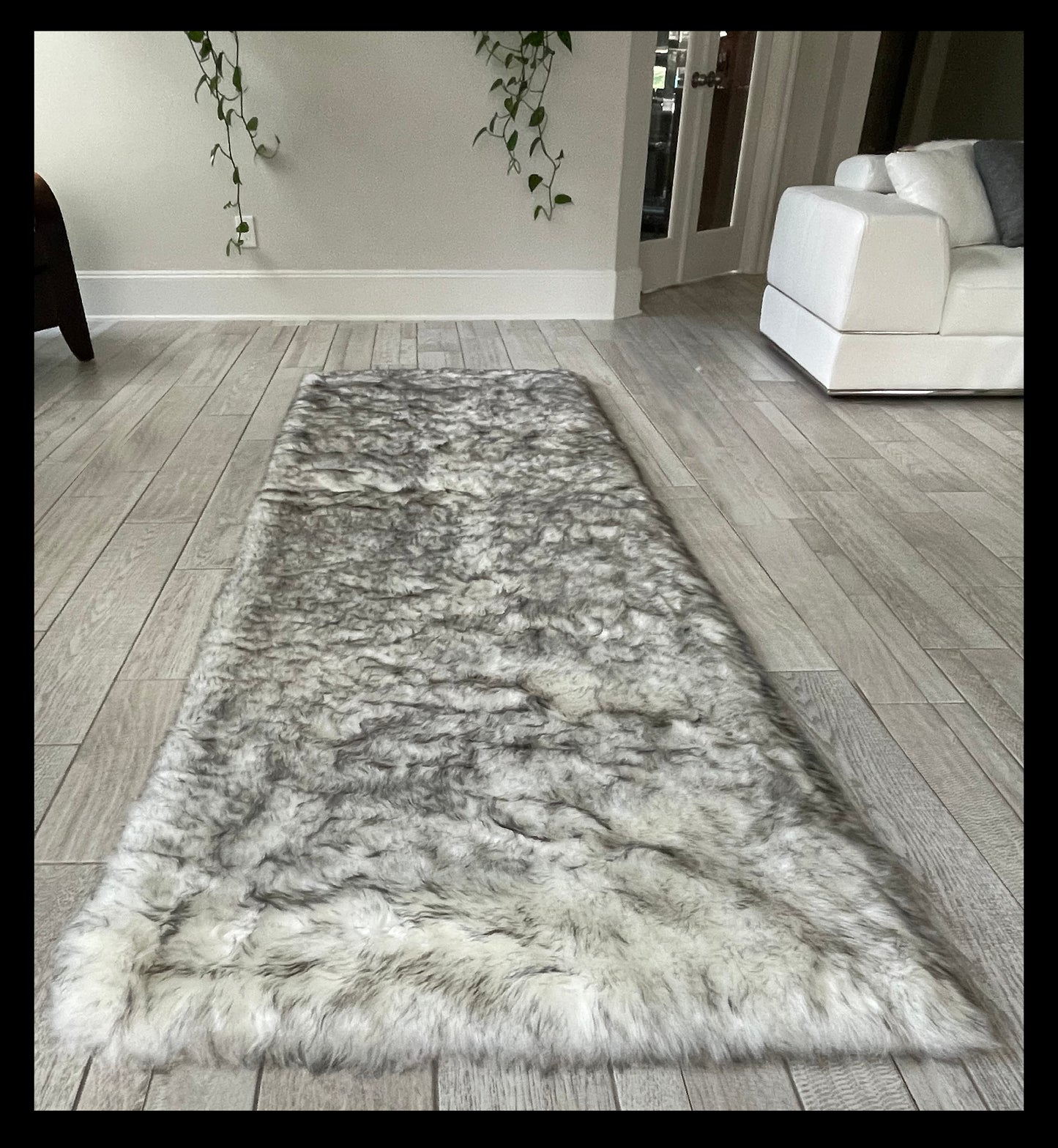 Faux sheepskin rug Rectangle Shaped 2'6''X6' (80cm x 180cm)
