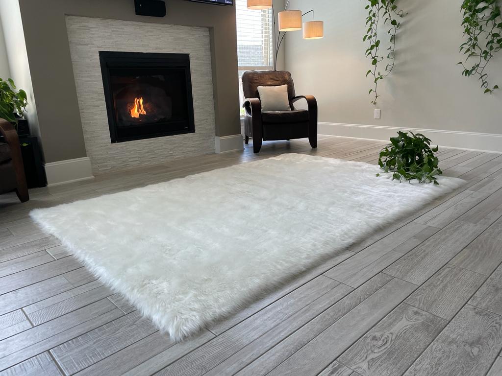 Faux sheepskin rug Rectangle Shaped 12'X16' (360cm x 490cm)