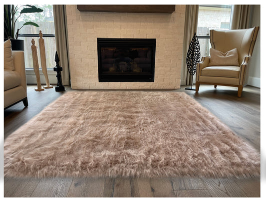 Faux sheepskin rug Rectangle Shaped 8'X11' (240cm x 320cm)