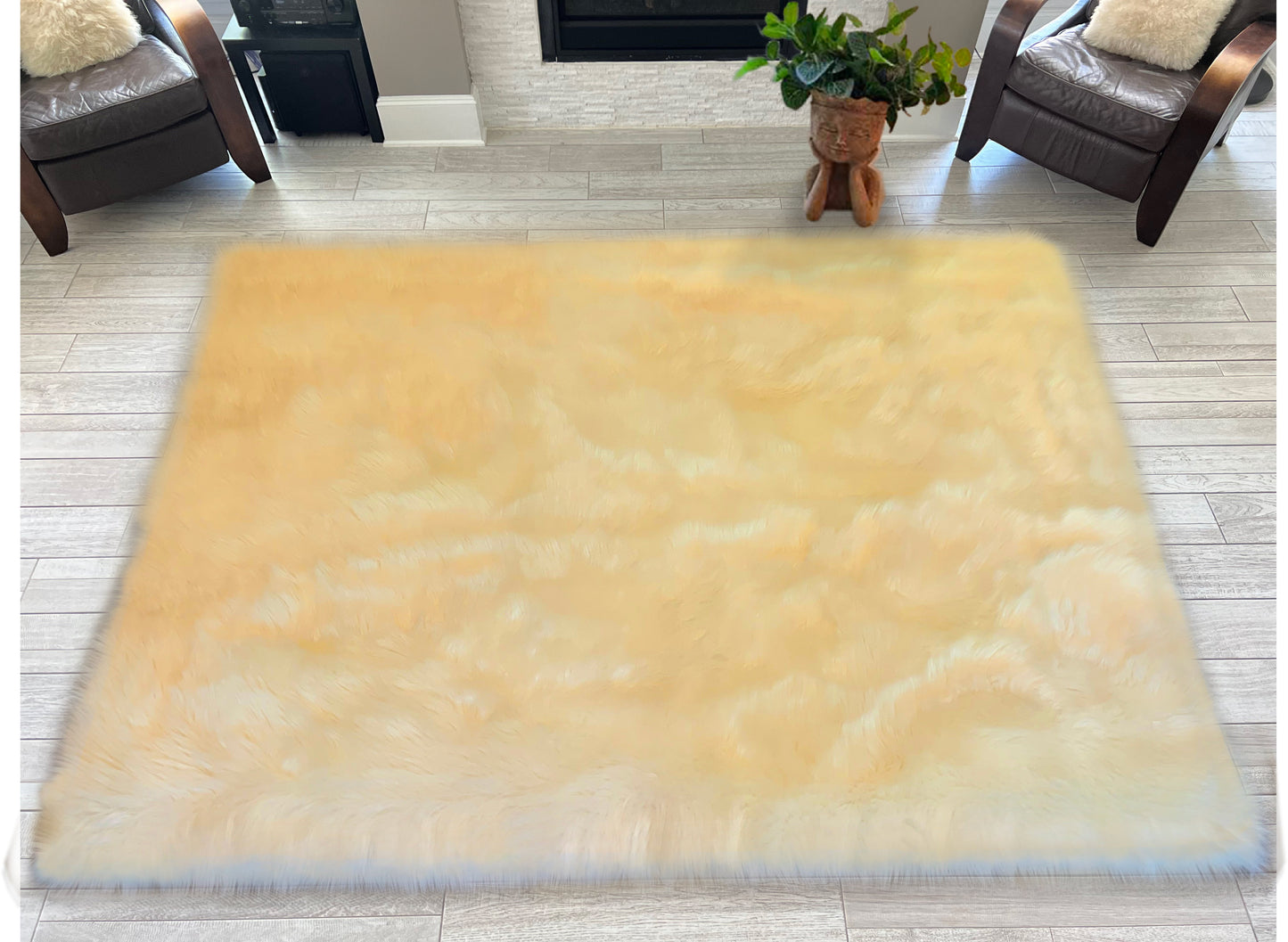 Faux sheepskin rug  Faux Square Shape 72'' (180x180cm)