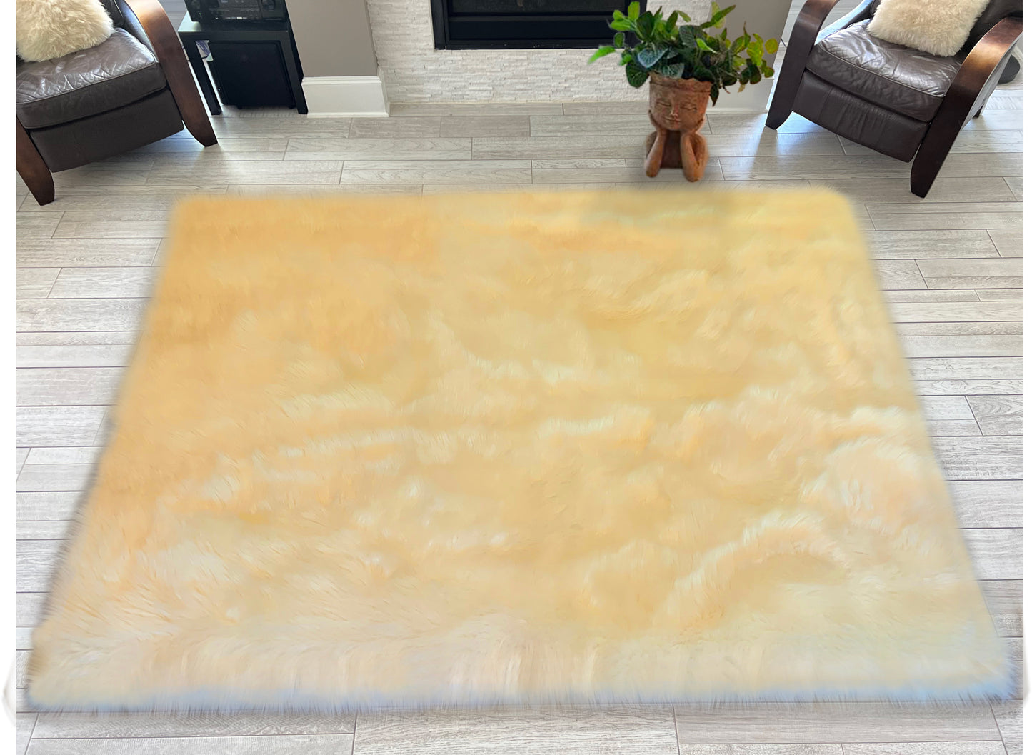 Faux sheepskin rug  Faux Square Shape 60'' (160x160cm)
