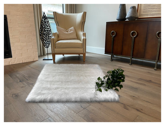 Faux sheepskin rug  Faux Square Shape 36'' (90x90cm)